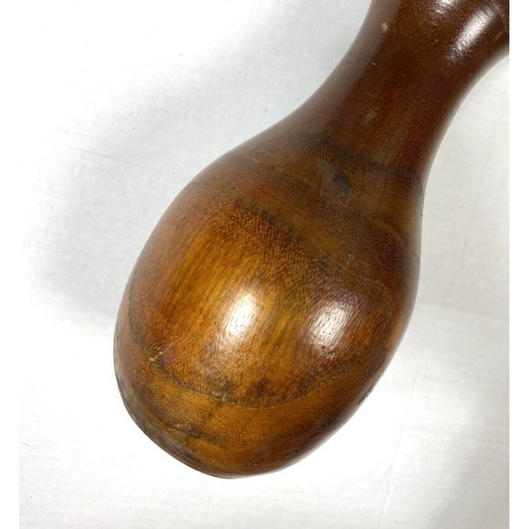 Vintage Wooden Vase Fluted Large Brown Grain MCM Retro Decor Primitive Modern - Picture 7 of 8